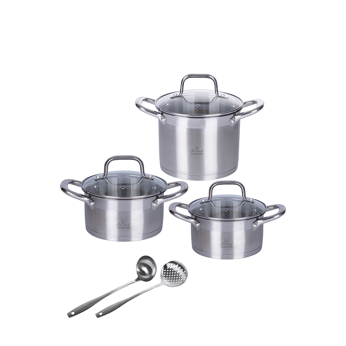 Batterie de cuisine 8 pièces accessoires en acier inoxydable 18/0 Sovra Promotion Batterie de cuisine 8 pièces accessoires en acier inoxydable 18/0 Sovra Promotion