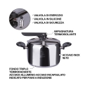 Druckkochtopf 5L aus Edelstahl Induktion Nabo Modell