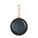 Ensemble de 2 poêles en aluminium antiadhésives noires avec manche en bois Fuji Réductions