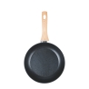Ensemble de 2 poêles en aluminium antiadhésives noires avec manche en bois Fuji Réductions