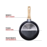 Ensemble de 2 poêles en aluminium antiadhésives noires avec manche en bois Fuji Choix