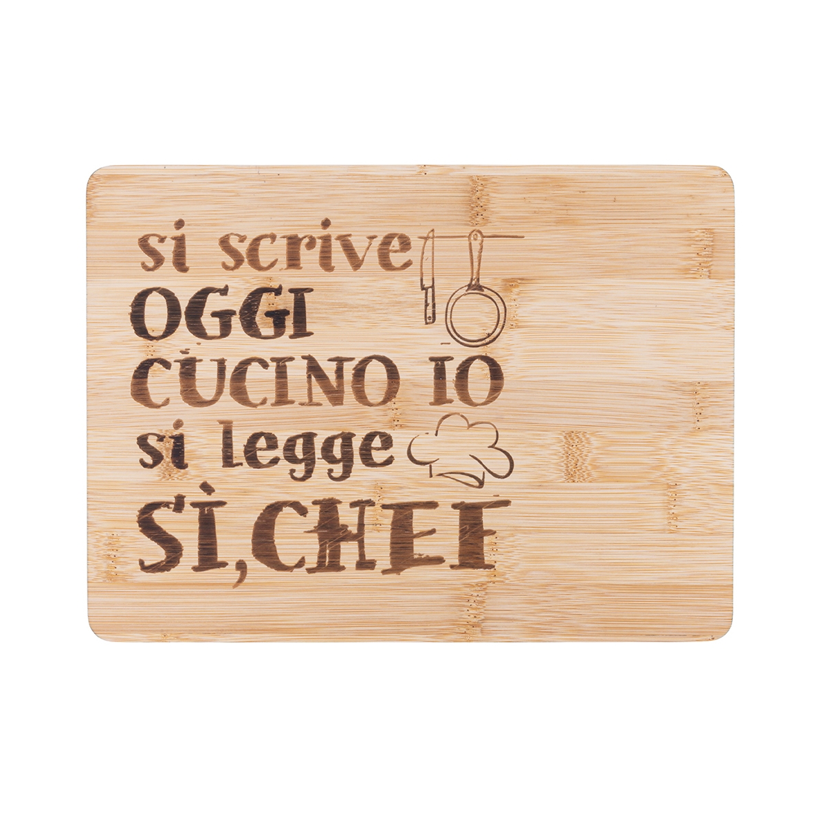 Planche à découper en bois 27x20 cm "Aujourd'hui, c'est moi qui cuisine, mais on dit Oui Chef" Promotion Planche à découper en bois 27x20 cm "Aujourd'hui, c'est moi qui cuisine, mais on dit Oui Chef" Promotion