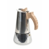Cafetière moka 6 tasses en acier inoxydable avec poignée effet bois Riko Catalogue