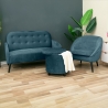 Pouf rond vintage multi-usage avec rangement Kursa Vente