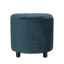 Pouf rond vintage multi-usage avec rangement Kursa 