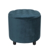 Pouf rond vintage multi-usage avec rangement Kursa 