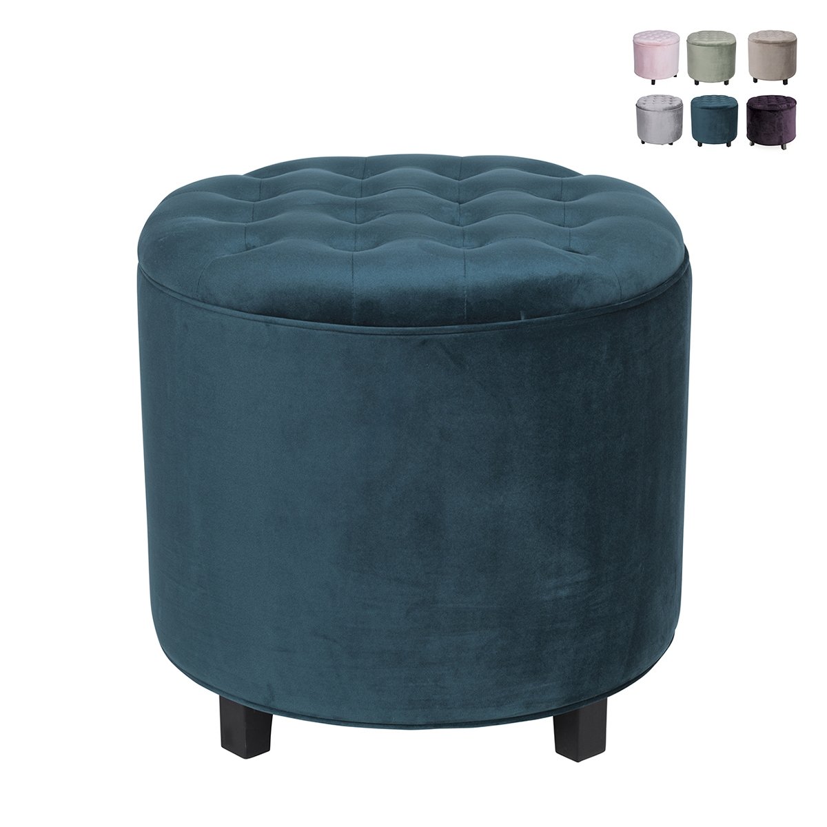 Pouf rond vintage multi-usage avec rangement Kursa Promotion Pouf rond vintage multi-usage avec rangement Kursa Promotion
