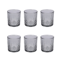 Set 6 bicchieri in vetro 340 ml con superficie decorata Edinburgh Catalogo