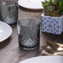Set 6 bicchieri in vetro 340 ml con superficie decorata Edinburgh Vendita