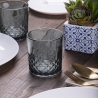 Set 6 bicchieri in vetro 340 ml con superficie decorata Edinburgh Vendita