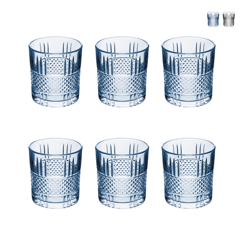 Set aus 6 Gläsern für Wasser 340 ml aus dekoriertem Glas Dublin Aktion