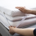 Surmatelas simple en mousse à mémoire de forme 80x190cm déhoussable Mavka Vente