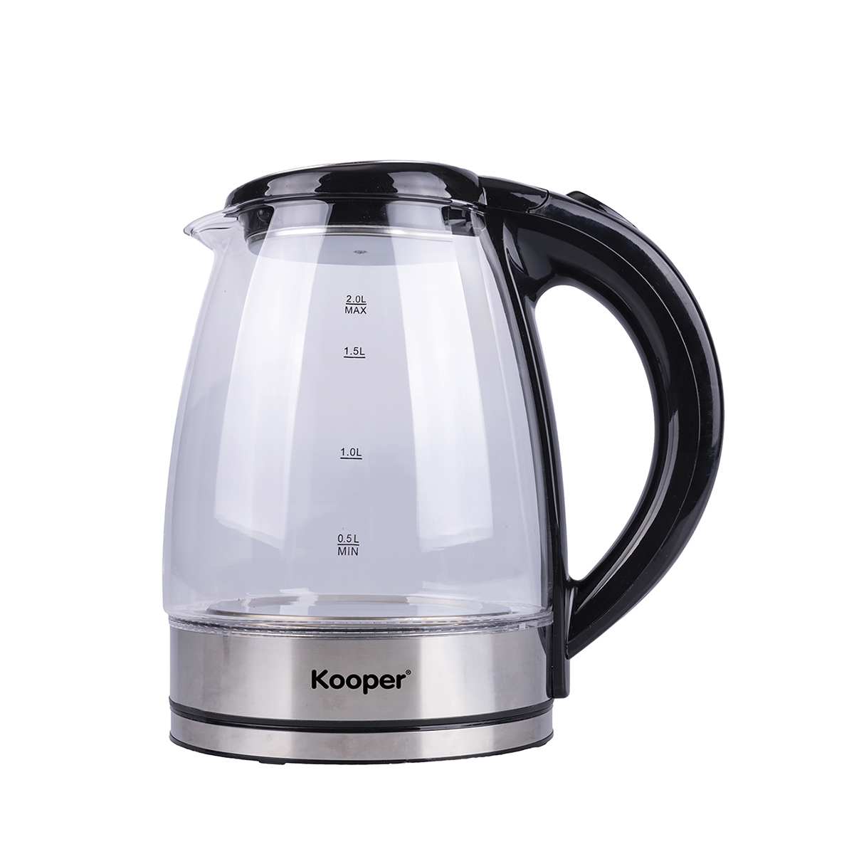Elektrischer Wasserkocher mit Glaskanne, LED-Basis, 1800W, Nashi Aktion Elektrischer Wasserkocher mit Glaskanne, LED-Basis, 1800W, Nashi Aktion