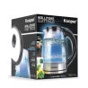 Bollitore elettrico con caraffa in vetro base luce LED 1800W Nashi Stock