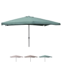 Parasol de jardin 3x4 à mât central ouverture par manivelle Cuba Dimensions