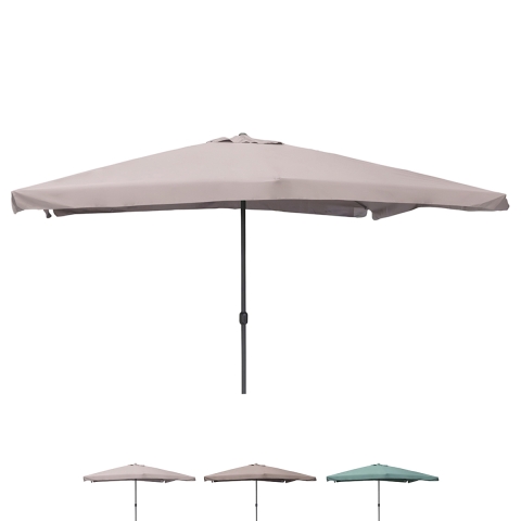 Garten-Sonnenschirm 3x4 mit Mittelmast Kurbelöffnung Cuba Aktion
