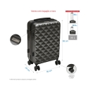 Set 2 Koffer mit 4 Rollen 360° und Doppelreißverschluss Diamond 