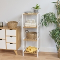 Badezimmer Regal 4 Ablagen aus Bambus und MDF Tavro Verkauf