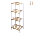 Badezimmer Regal 4 Ablagen aus Bambus und MDF Tavro Aktion