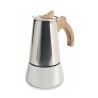Cafetière Moka 2 tasses en acier inoxydable poignée effet bois Riko Offre