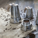Cafetière Moka 2 tasses en acier inoxydable poignée effet bois Riko Vente