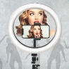 Lampe annulaire LED pour selfie avec support pour smartphone Fira 