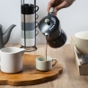 Moka da caffè 3 tazze in alluminio con manico effetto legno Buon Caffè Vendita