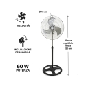 Ventilatore a piantana 3 pale altezza inclinazione regolabile Atmosphere Catalogo