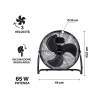 Tischventilator mit 3 Hochgeschwindigkeitsflügeln 65W CromoFresh Rabatte