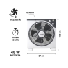 ArticFresh Tischventilator mit Timer, 3 Geschwindigkeiten, 45W Angebot