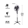 Standventilator, Kreuzfuß, 3 Geschwindigkeiten, 45 W, 133 cm, ArticFresh Sales