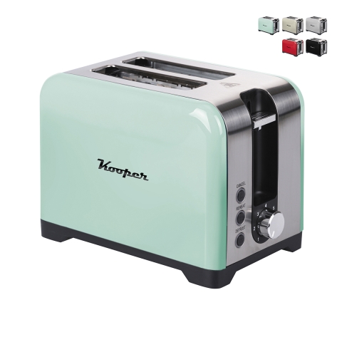 Vintage-Toaster mit 2 Schlitzen, Timer- und Auftaufunktion Tepak Aktion