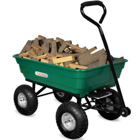 Chariot de jardin pliante bois herbe et liquides 380 Kg Parcheron Promotion