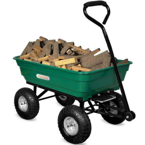 Klappbarer Gartenwagen für Holz und Gras Handwagen 380 Kg Parcheron Aktion