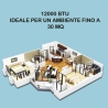 Condizionatore 12000 btu con inverter pompa di calore e WiFi King Misure