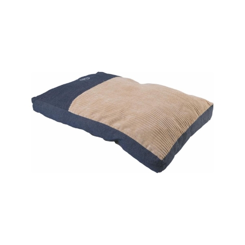 Tapis rembourré pour chiens 75x50cm en jean et velours déhoussable Zimba Promotion