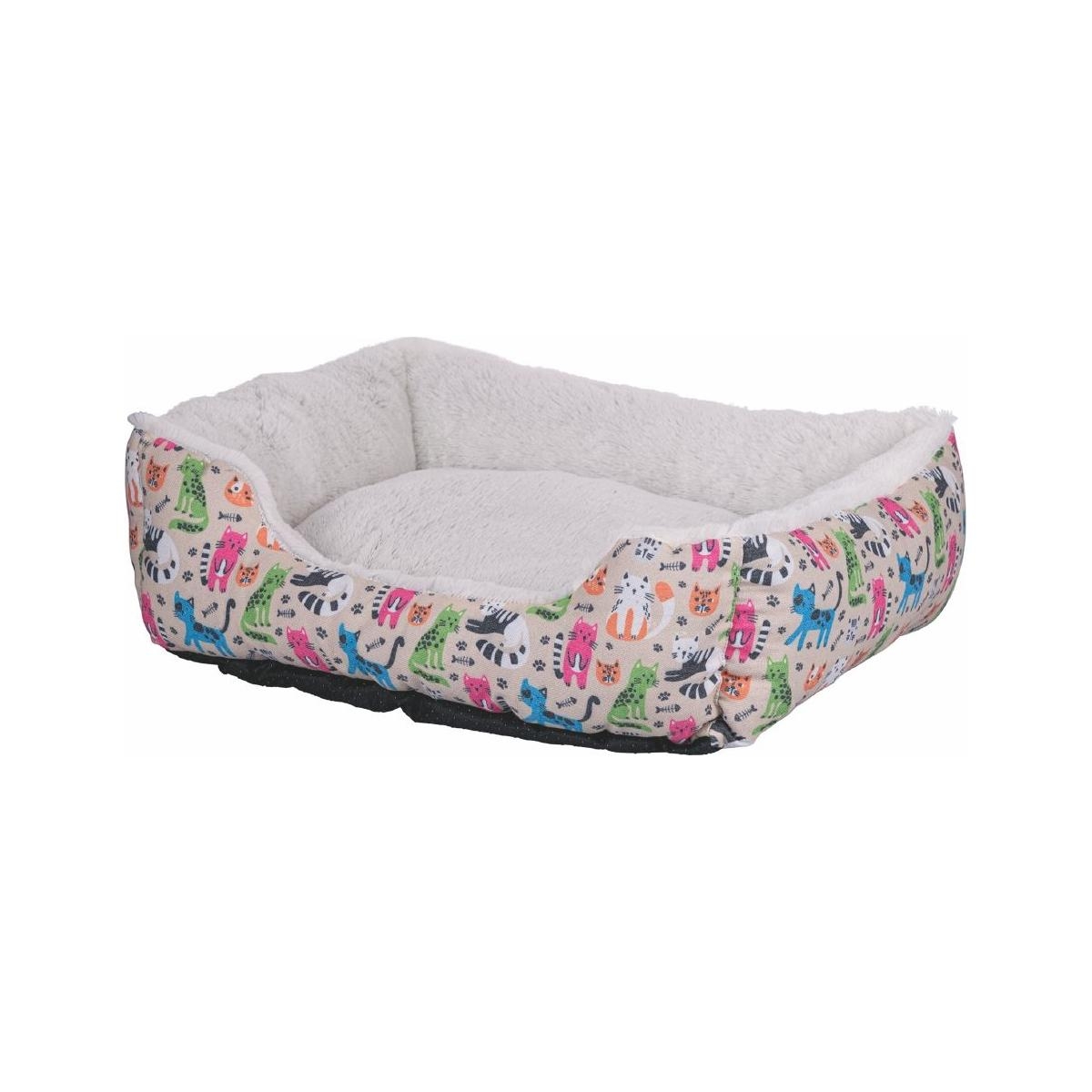 Niche pour chien d'intérieur 55x45 cm rembourrée avec fond antidérapant Kenza Promotion Niche pour chien d'intérieur 55x45 cm rembourrée avec fond antidérapant Kenza Promotion