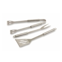 Set 3 utensili in acciaio inox per barbecue con valigetta Nira Saldi