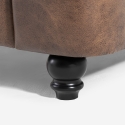 Letto matrimoniale Chesterfield 160x190cm in similpelle Chur Scelta