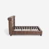 Letto matrimoniale Chesterfield 160x190cm in similpelle Chur Saldi