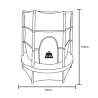Kindertrampolin 140cm rund Sicherheitsnetz Frog Lagerbestand