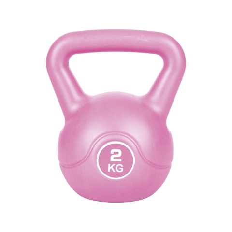 Kettlebell 2Kg con presa antiscivolo per esercizi fitness Tibor Promozione