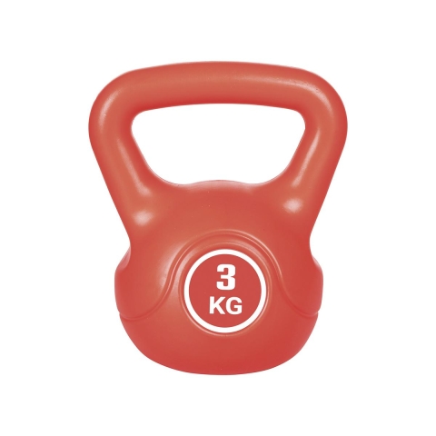 Kettlebell 3 Kg antiscivolo esercizi rafforzamento muscolare Makro Promozione