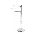Portasciugamani da terra bagno 3 aste in metallo cromato Silua Promozione