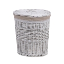 2 ceste porta biancheria con coperchio in legno e tessuto Zeyra Offerta