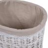 2 ceste porta biancheria con coperchio in legno e tessuto Zeyra Saldi