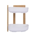 Duscheckenregal Holz 2 Etagen Kunststoff 23x23x27cm Aliva Verkauf