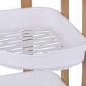 Étagère d'angle de douche 3 niveaux en bois et plastique Norea Offre
