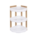 Étagère d'angle de douche 3 niveaux en bois et plastique Norea Promotion