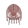 Fauteuil de jardin extérieur avec tissage macramé Elika 